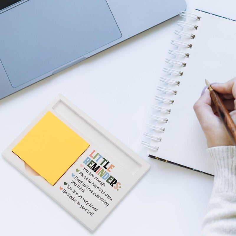 EFFJNSG Little Reminders Sticky Note Holder for Desk, Encouragement Gift for Friend, Coworker, Therapist, Teen Girl, Positive Affirmation Office Decor Note Pad Organizer for Women EDP229 - Image 5